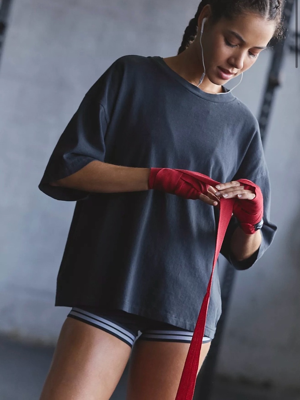Women’s FP Movement by Free People Oversized Tee in Charcoal, size Small